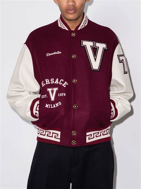 versace varsity|versace bomber jacket.